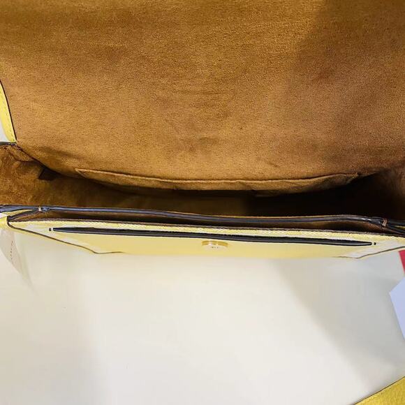 Coach C8307 Lonnie Crossbody In Signature Jacquard In Gold/Retro Yellow - Picture 6 of 7